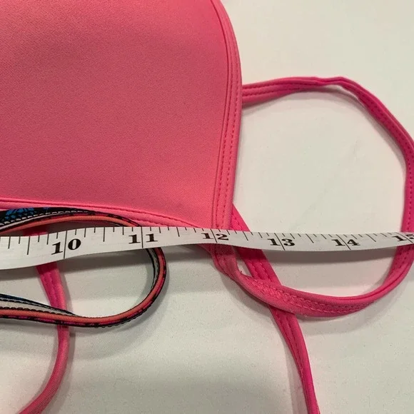 Lot of 3 Swim Swimsuit Bikini Tops Size S/M Black Pink Multi Aztec Halter - Picture 4 of 6